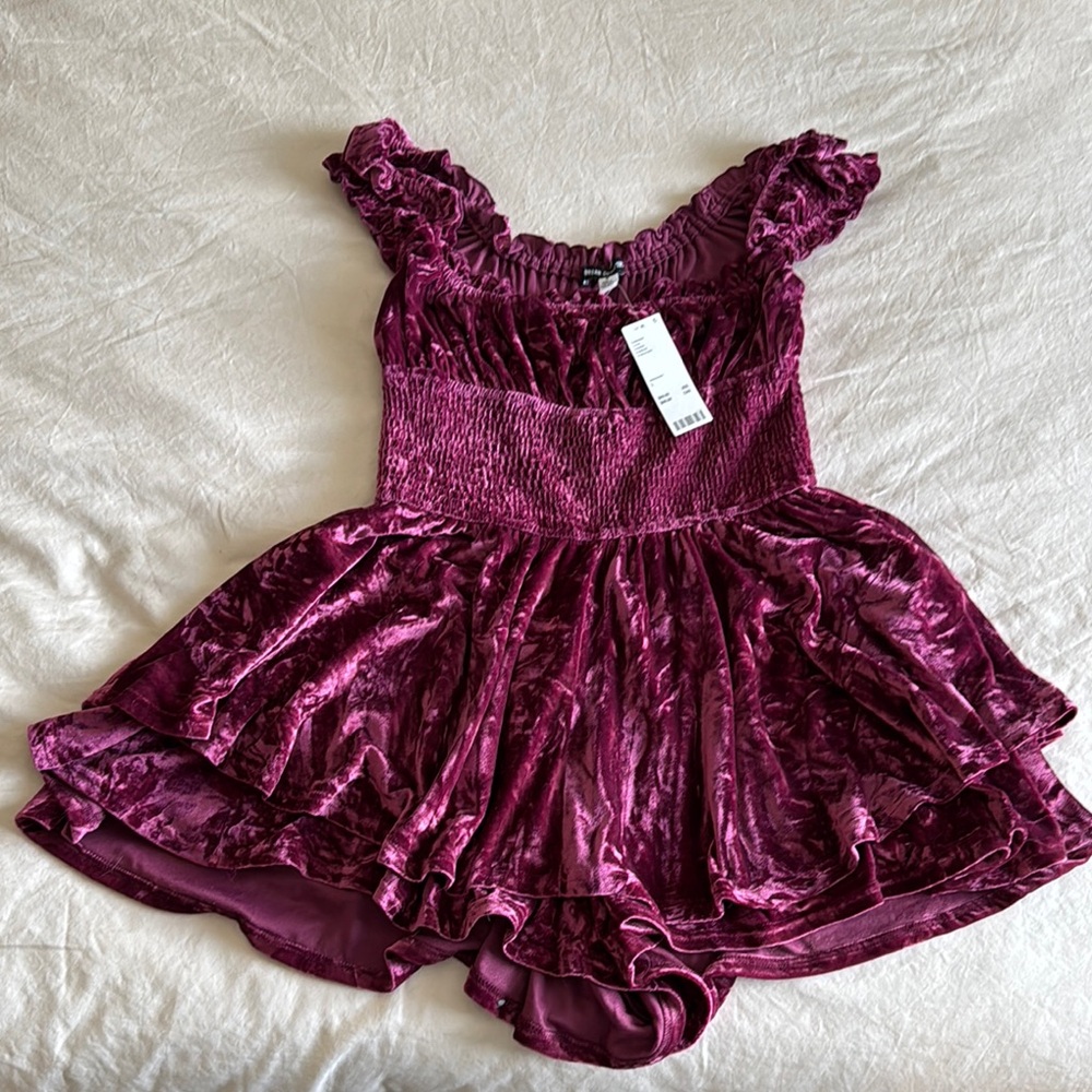 Urban Outfitters Velvet Romper Brand New with Tag